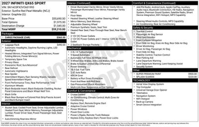 2027 INFINITI QX65 Sport AWD