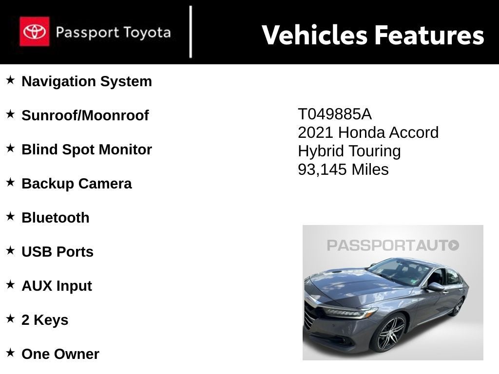 2021 Honda Accord Hybrid Touring
