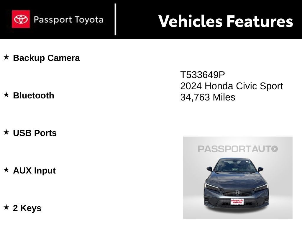 2024 Honda Civic Sport