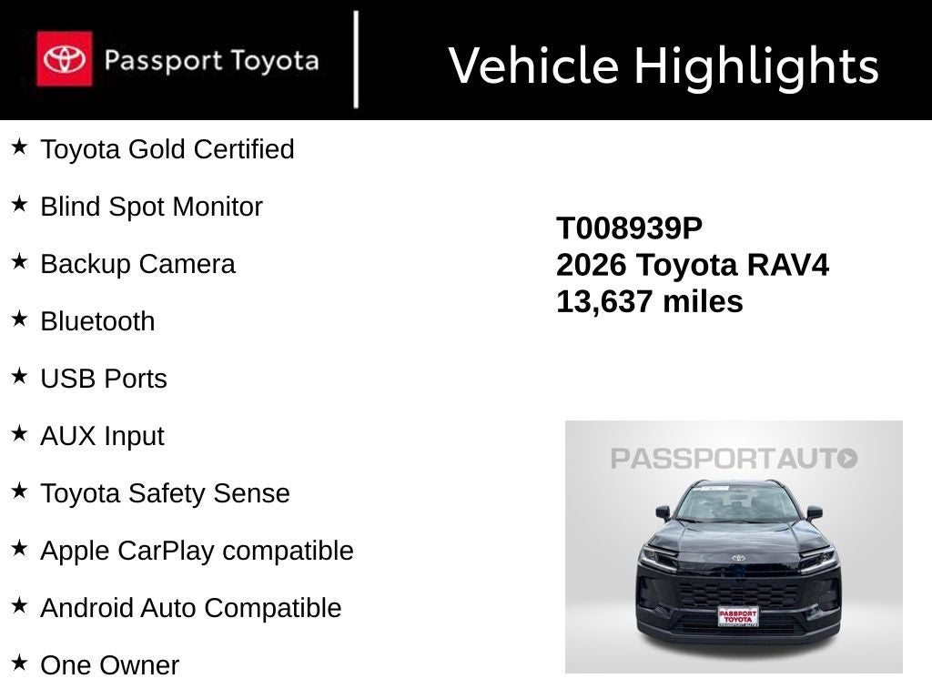 2026 Toyota RAV4 LE