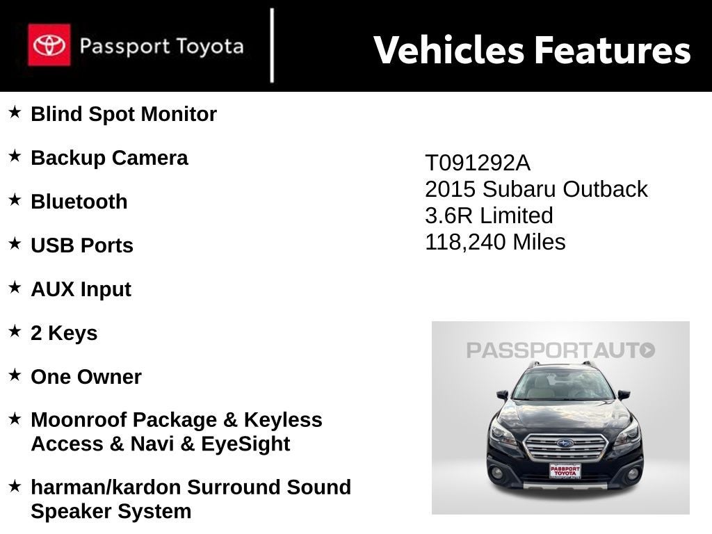2015 Subaru Outback 3.6R Limited