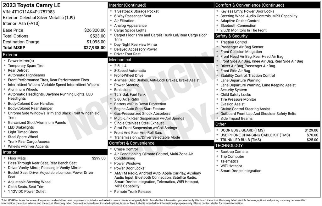 2023 Toyota Camry LE