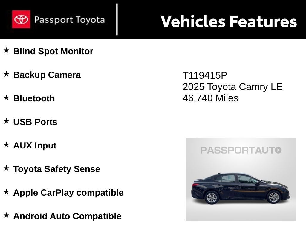 2025 Toyota Camry LE