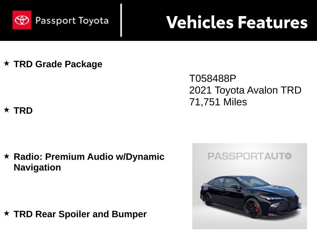 2021 Toyota Avalon TRD