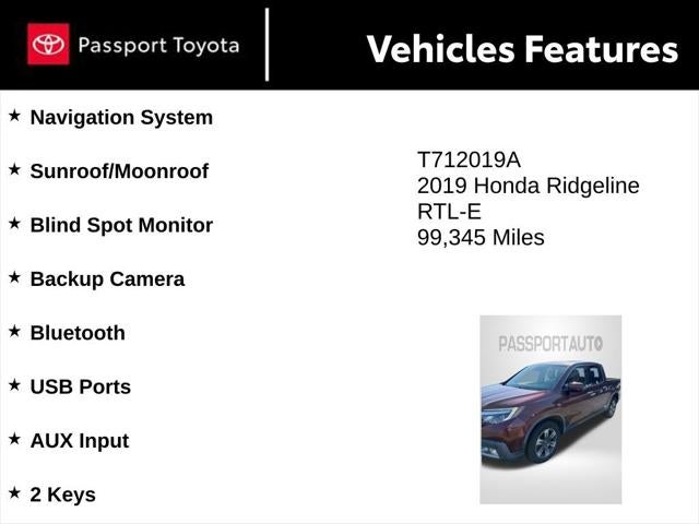 2019 Honda Ridgeline RTL-E