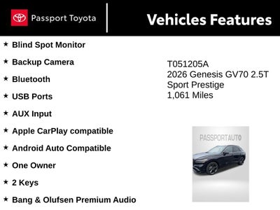 2026 Genesis GV70 2.5T Sport Prestige
