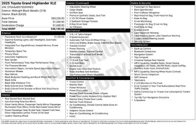2025 Toyota Grand Highlander XLE