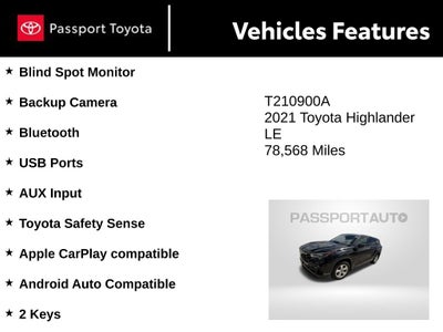 2021 Toyota Highlander LE