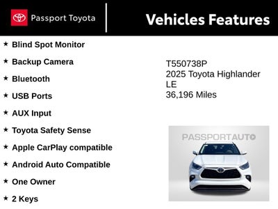 2025 Toyota Highlander LE