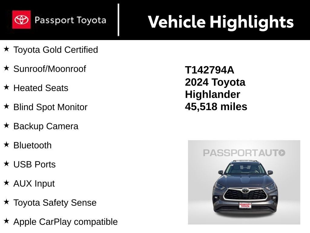 2024 Toyota Highlander XLE