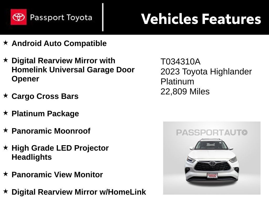 2023 Toyota Highlander Platinum