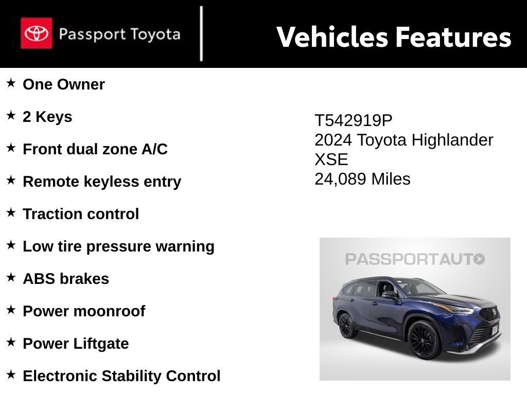 2024 Toyota Highlander XSE