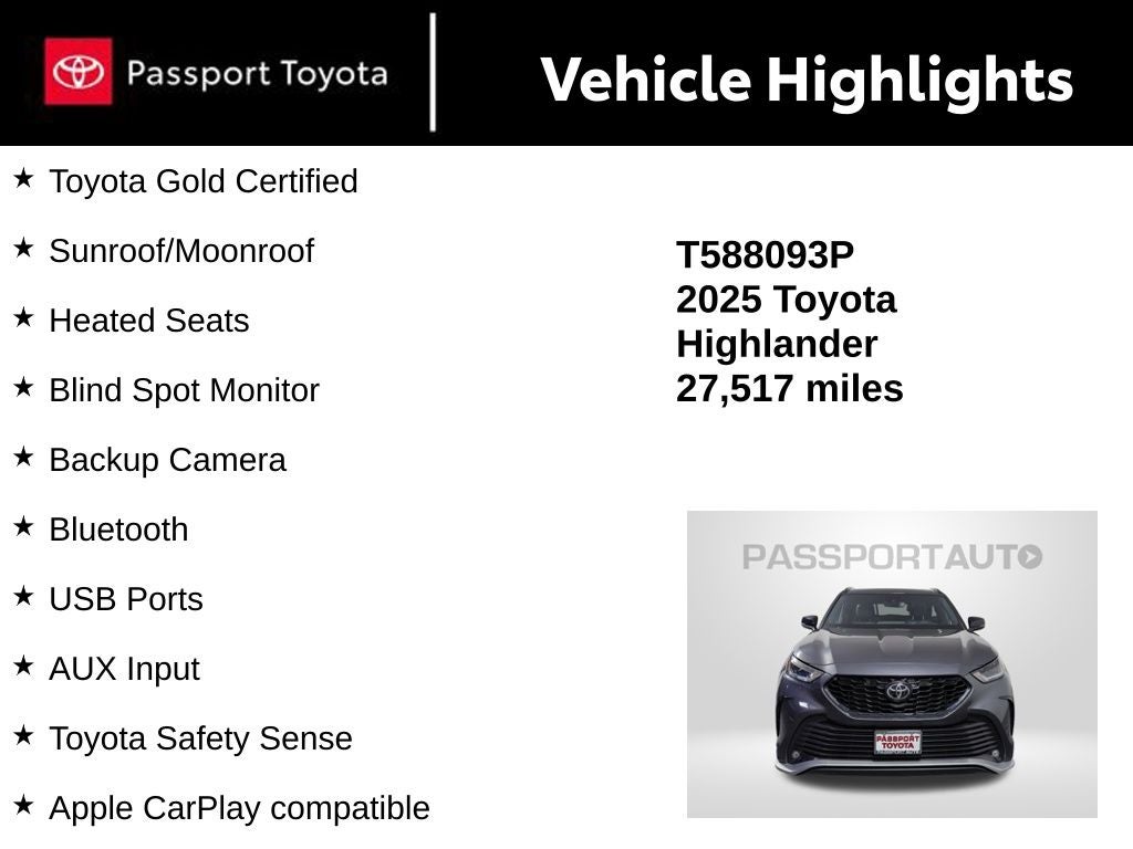 2025 Toyota Highlander XSE