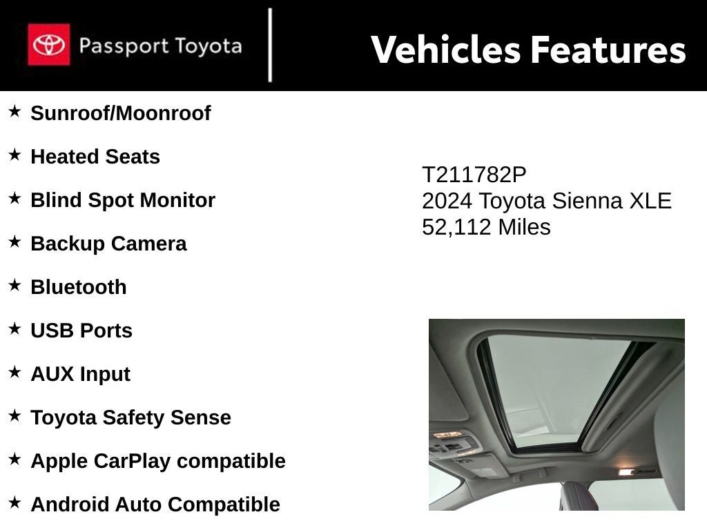 2024 Toyota Sienna XLE 8 Passenger