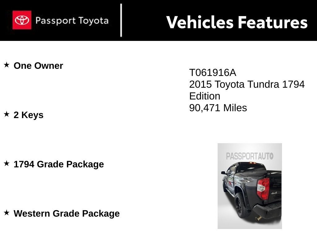 2015 Toyota Tundra 1794 CrewMax