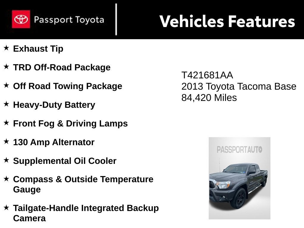 2013 Toyota Tacoma Base V6