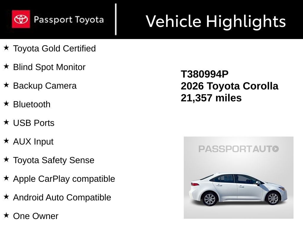 2026 Toyota Corolla LE