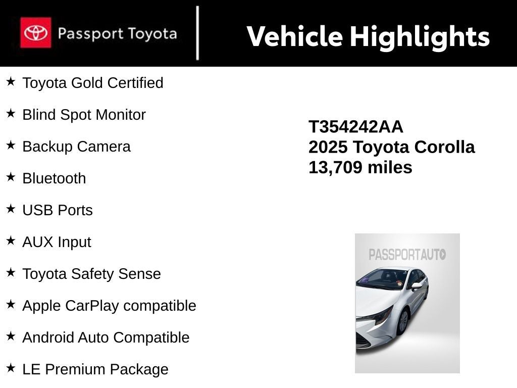 2025 Toyota Corolla LE