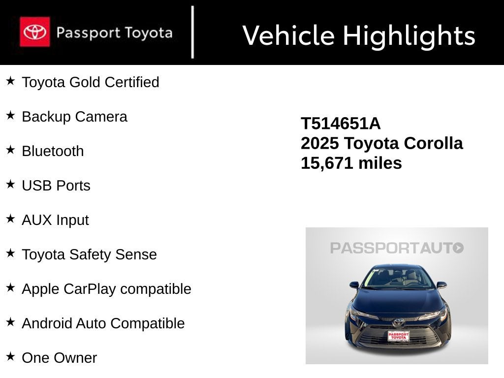 2025 Toyota Corolla LE