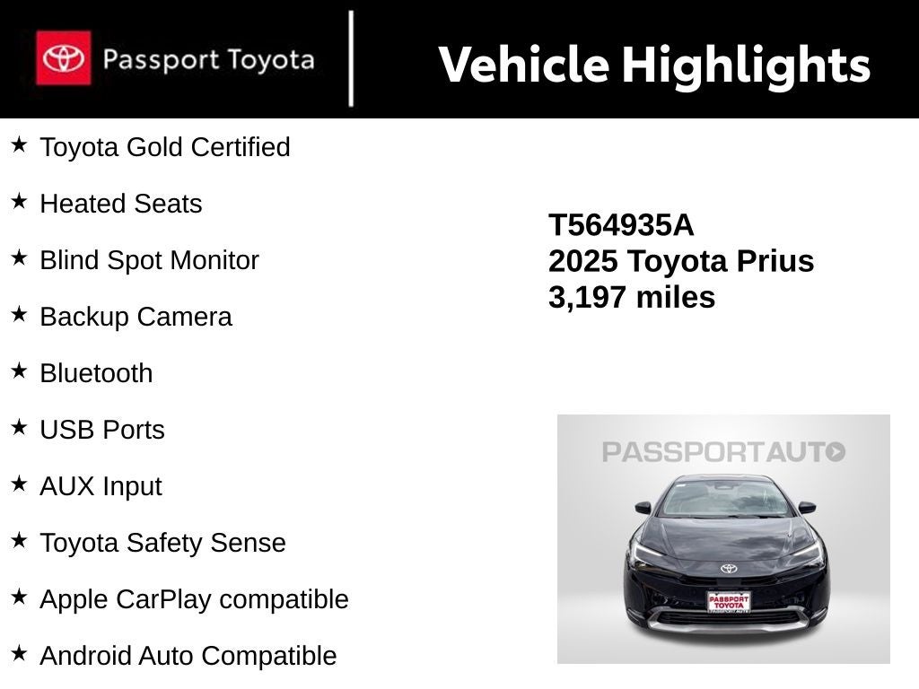 2025 Toyota Prius XLE