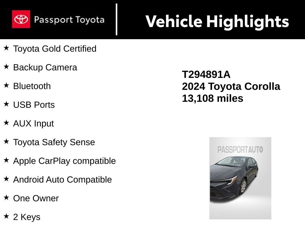 2024 Toyota Corolla Hybrid LE
