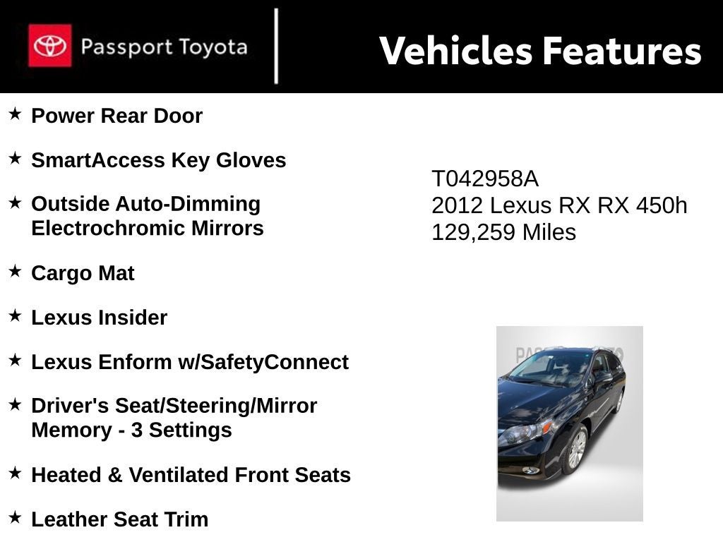 2012 Lexus RX 450h