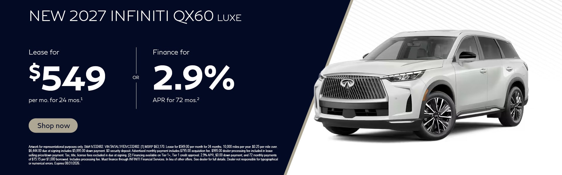 Infiniti QX60 incentive