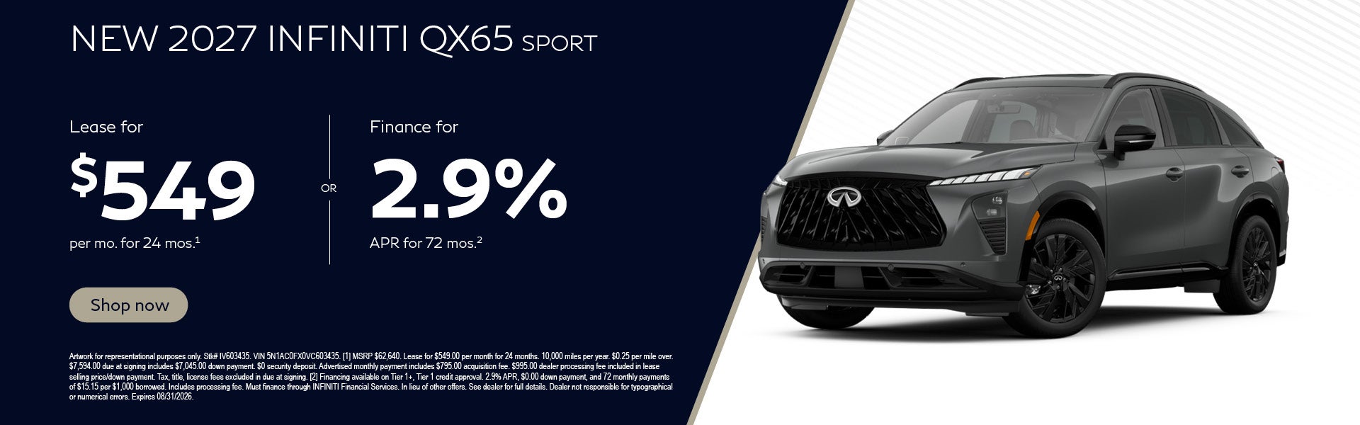 Infiniti QX65 incentive