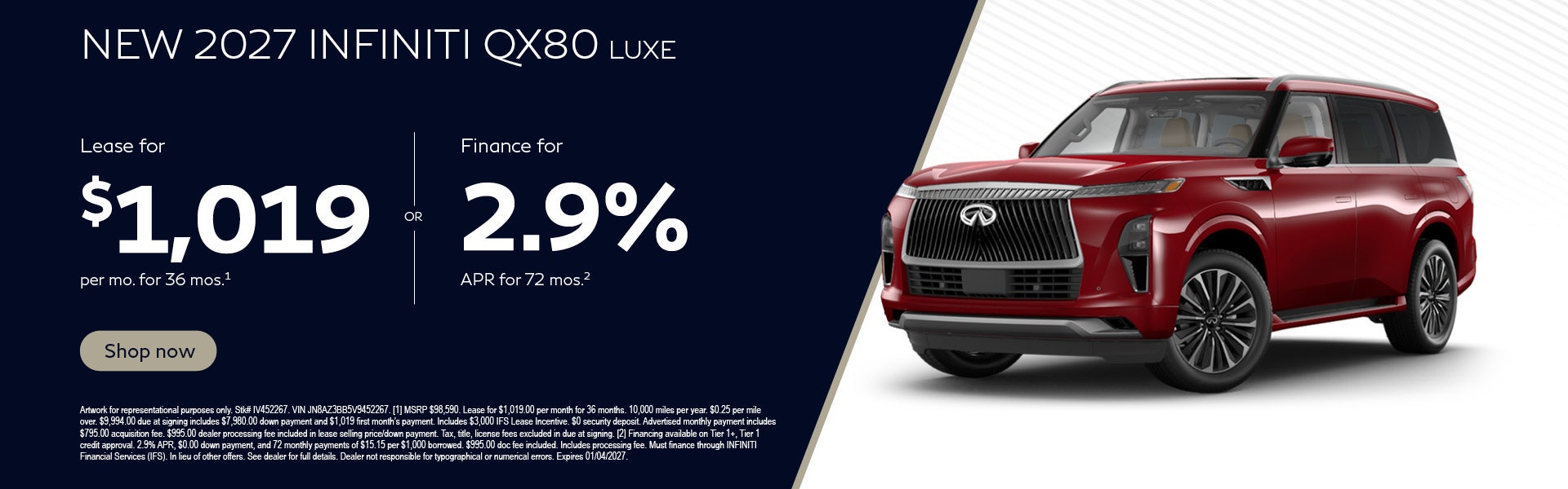 New 2027 INFINITI QX80