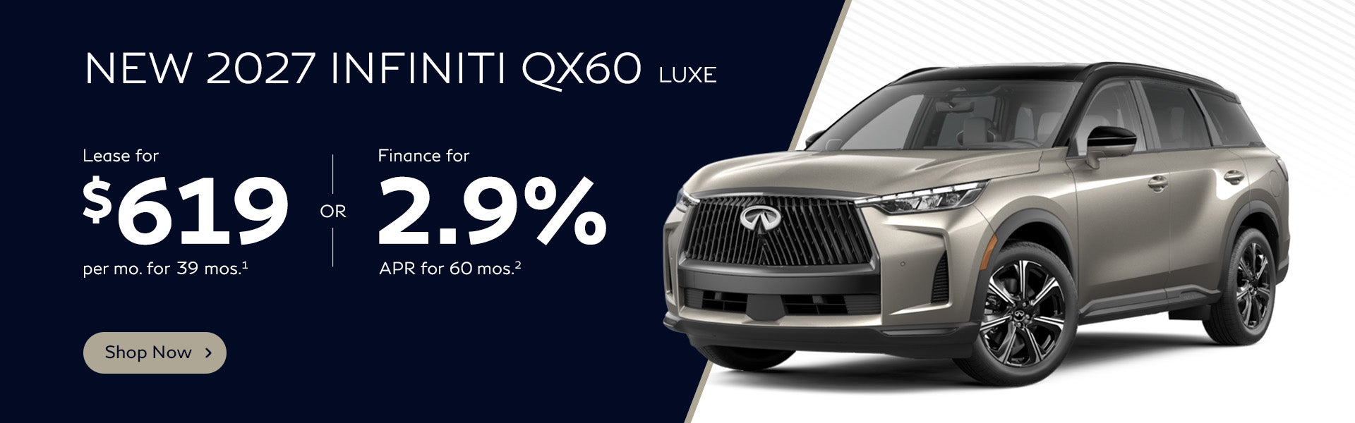 Infiniti QX60 lease and finance special