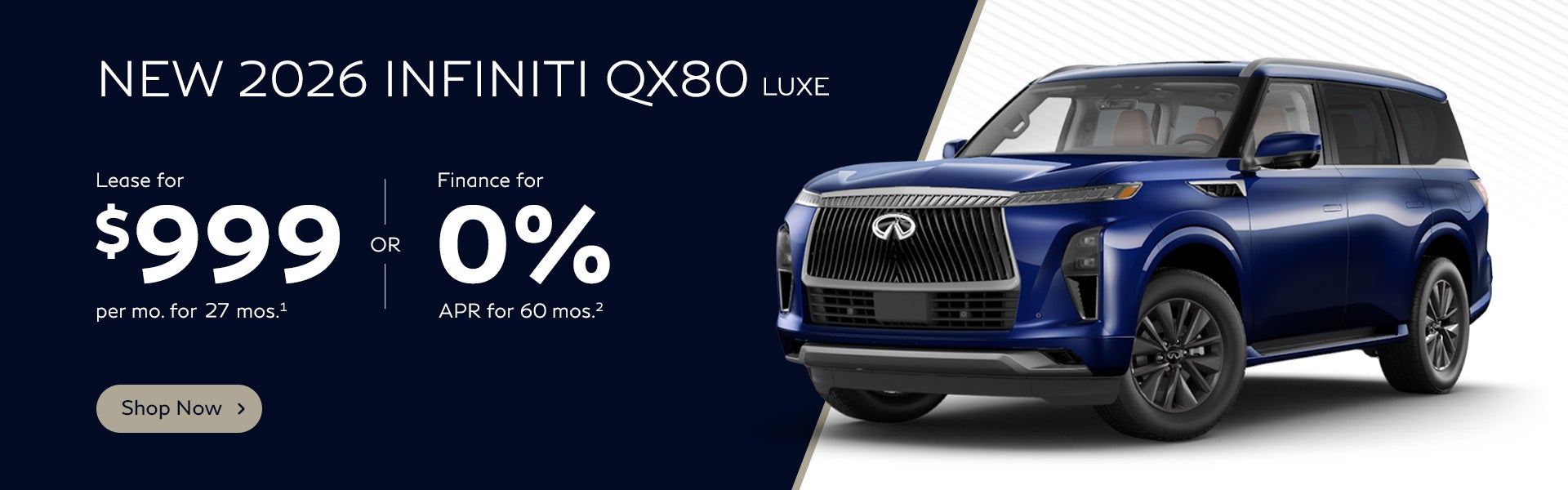 Infiniti QX80 lease and finance special
